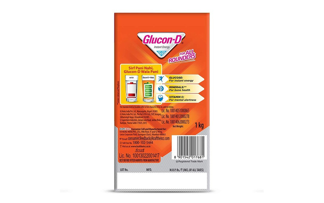 Glucon-D Instant Energy Tangy Orange Flavour   Box  1 kilogram